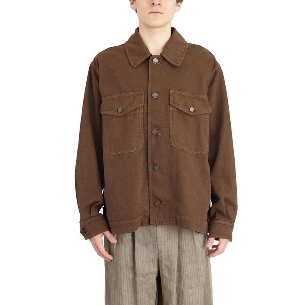 UMA WANG Men's Utility Shirt Jacket Men BROWN Shirts